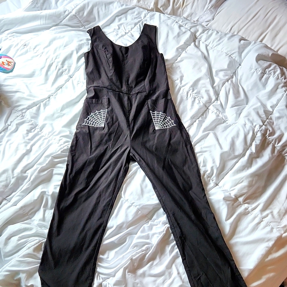 NWOT L Boulevard Nights spiderweb jumpsuit